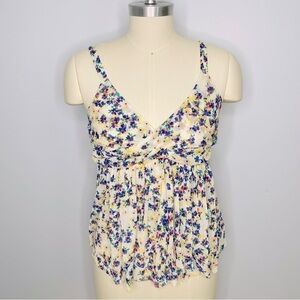 Express Floral Baby-Doll Style Flowy Tank Top- Size M